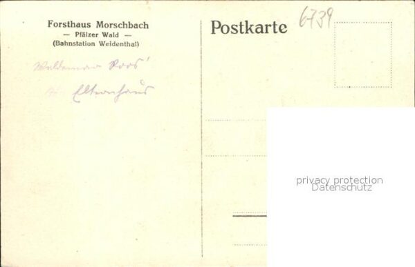 Weidenthal Pfalz Forsthaus Morschach – Bild 2