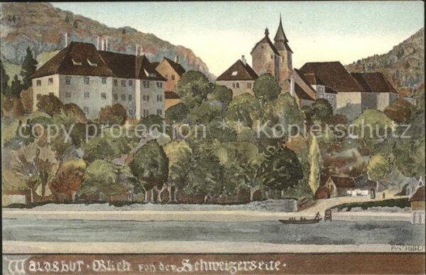 Waldshut Tiengen Rhein Kuenstlerkarte