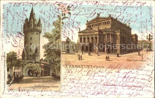 Frankfurt Main Opernhaus Eschenheimer Turm