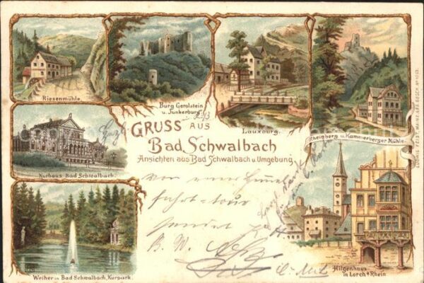 Bad Schwalbach Kurhaus Kurpark Hilgenhaus Kammerberger Muehle
