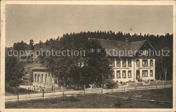Triberg Schwarzwald Gasthaus Pension ueberm Wasserfall Auto