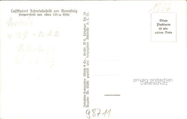 Schmiedefeld Rennsteig Fliegeraufnahme Luftkurort – Bild 2