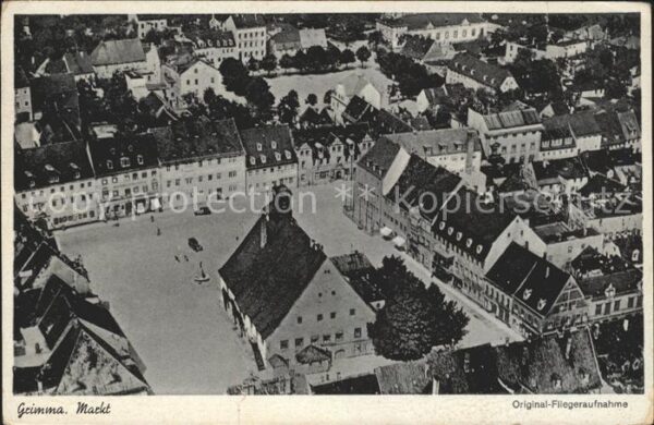 Grimma Markt Fliegeraufnahme
