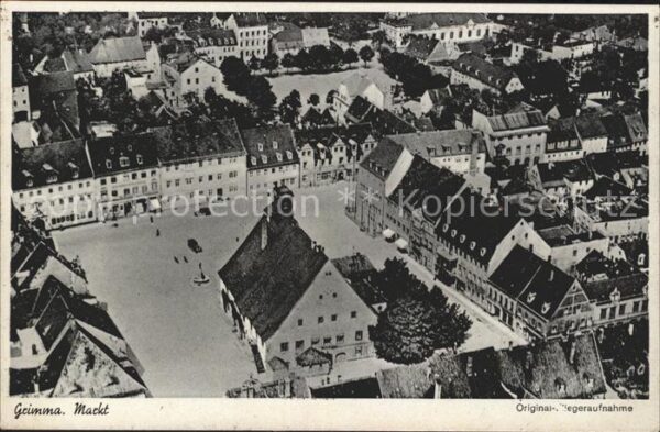 Grimma Markt Fliegeraufnahme