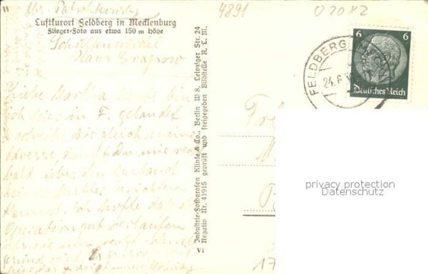 Feldberg Mecklenburg Fliegeraufnahme Luftkurort – Bild 2