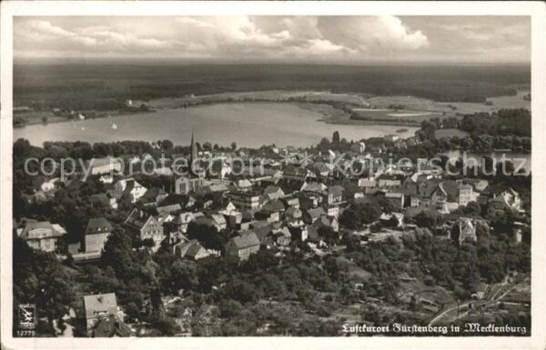 Fuerstenberg Mecklenburg Fliegeraufnahme Luftkurort See