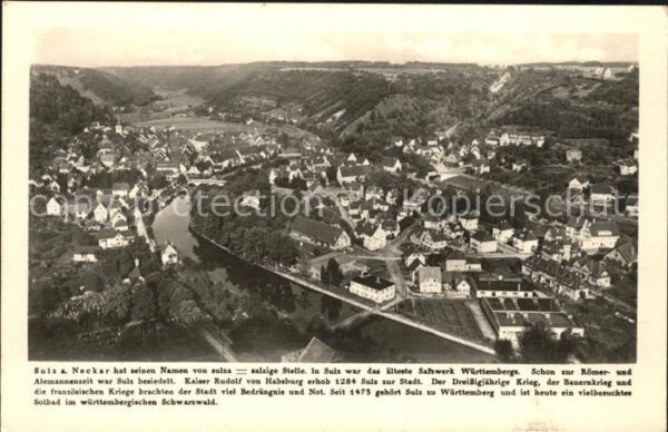 Sulz Neckar Fliegeraufnahme Geschichte