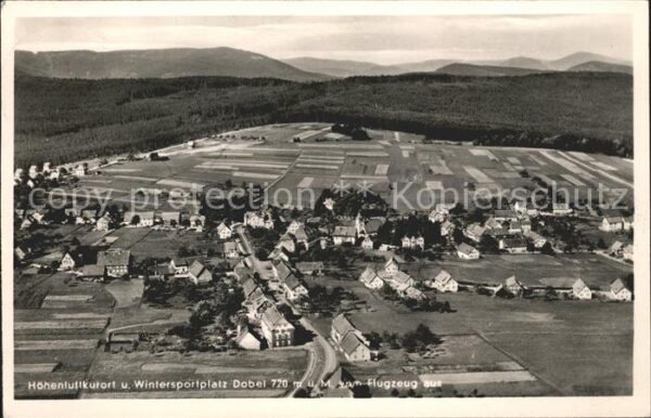 Dobel Schwarzwald Hoehenluftkurort und Wintersportplatz Fliegeraufnahme