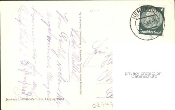 Herrnhut Fliegeraufnahme Junkers Luftbild Nr. 29787 – Bild 2