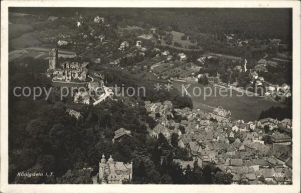 Koenigstein Taunus Burgruine Fliegeraufnahme