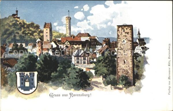 Ravensburg Wuerttemberg Kirche Turm Wappen