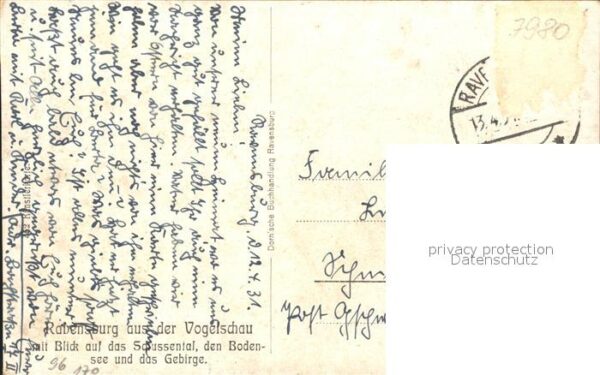 Ravensburg Wuerttemberg aus der Vogelschau Schussental Bodensee Alpenpanorama – Bild 2