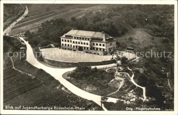 Ruedesheim Rhein Jugendherberge Fliegeraufnahme