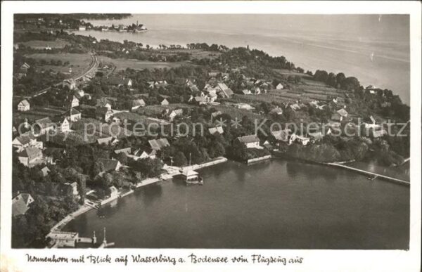 Nonnenhorn mit Blick auf Wasserburg Bodensee Fliegeraufnahme