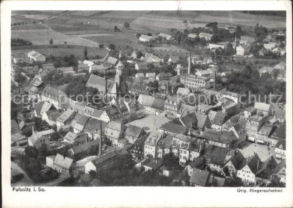 Pulsnitz Sachsen Kirche Fliegeraufnahme