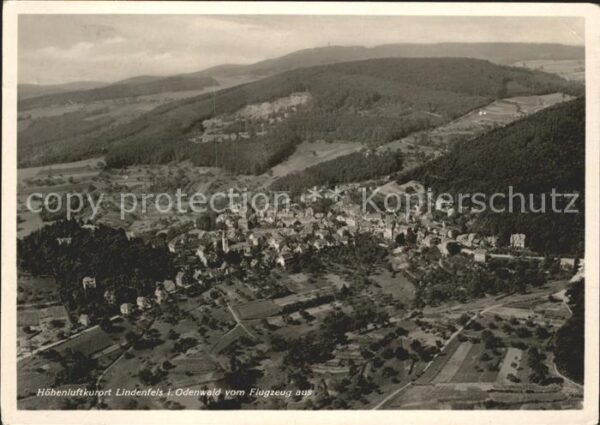 Lindenfels Odenwald Hoehenluftkurort Fliegeraufnahme
