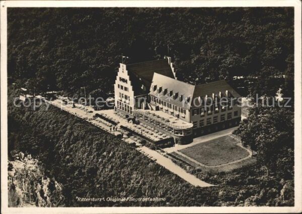 Koblenz Rhein Berghotel Rittersturz Fliegeraufnahme