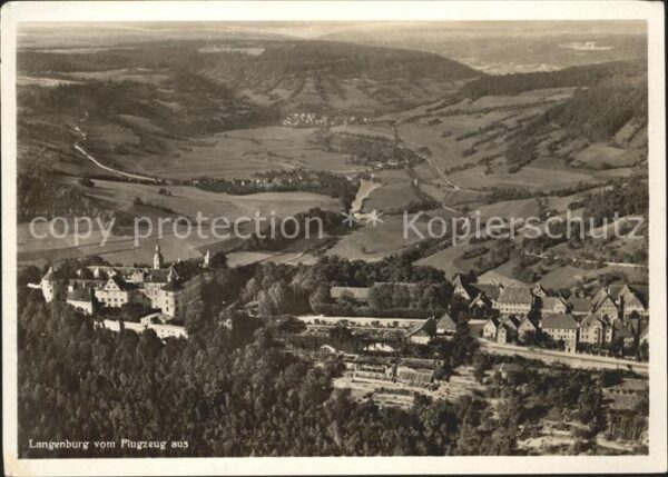 Langenburg Wuerttemberg Schloss Fliegeraufnahme