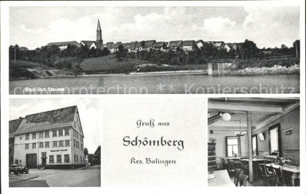 Schoemberg-Schoerzingen Blick vom Stausee Restauration Schwenk Gasthaus