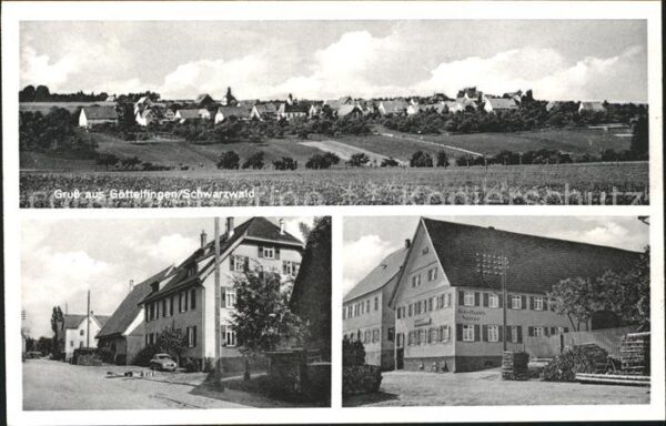 Goettelfingen Seewald Schwarzwald Gesamtansicht Strassenpartie Gasthaus zur Sonn