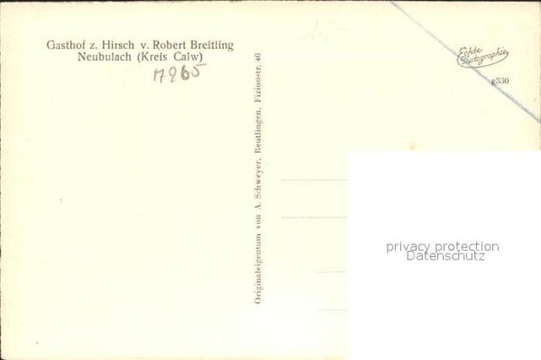 Neubulach Ortsansicht mit Kirche Luftkurort Gasthaus zum Hirsch – Bild 2