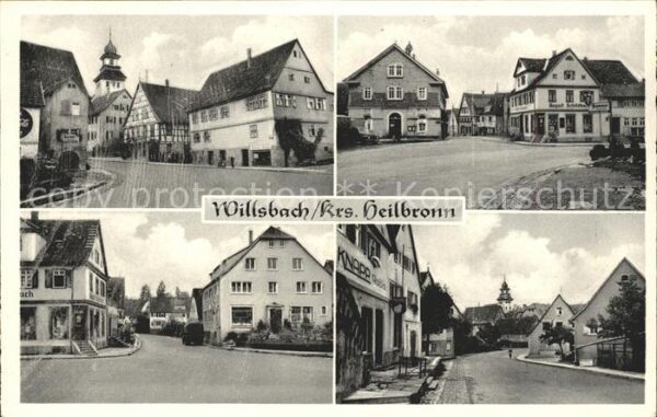 Willsbach Ortspartie Kirche Ladengeschaeft