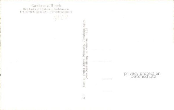 Aschhausen Schoental Gasthaus zum Hirsch Schloss – Bild 2