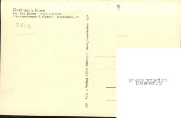 Korb Baden Gesamtansicht Gasthaus zur Krone Gastzimmer – Bild 2