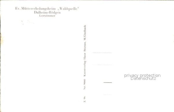 Dalheim-Roedgen Lesezimmer Ev. Muettererholungsheim Waldquelle – Bild 2