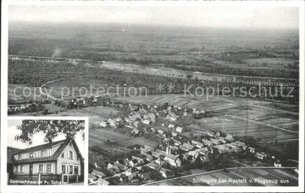 Soellingen Rheinmuenster Fliegeraufnahme Gemischtwarenladen Straehle Bild Nr. 14