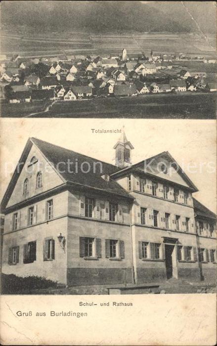 Burladingen Totalansicht Schulhaus Rathaus