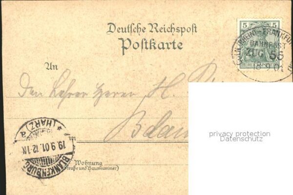 Ruedesheim Rhein Nationaldenkmal Niederwald Krankenhaus Bahnpost – Bild 2