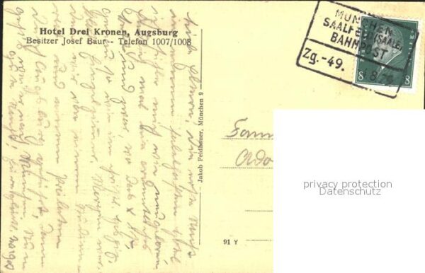 Augsburg Hotel Drei Krone Josef Bauer – Bild 2