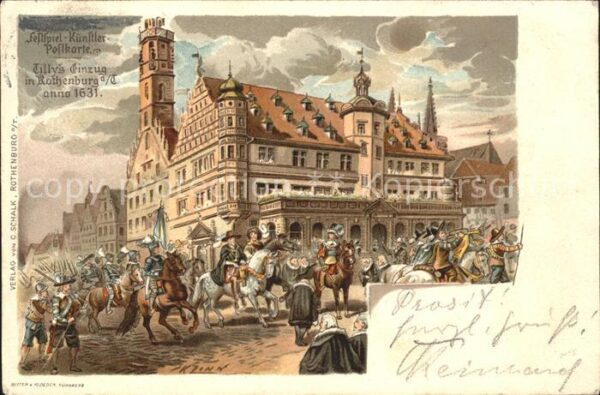 Rothenburg Tauber Tillys Einzug Festspiel Kuenstlerkarte
