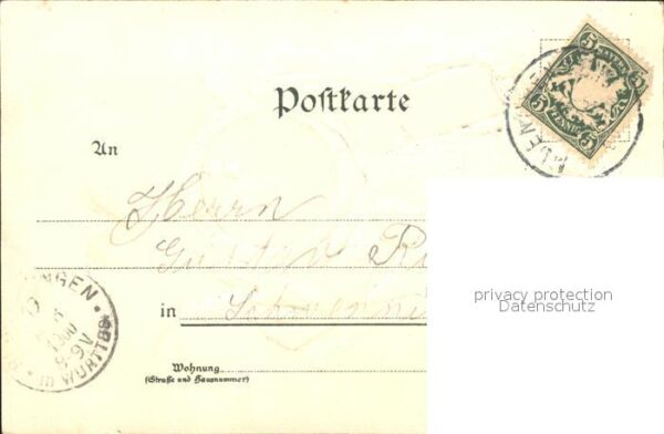 Muenchner Kindl Muenchen Bierfass Bierkrug Litho – Bild 2