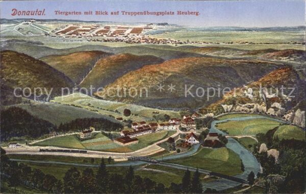 Donautal Tiergarten mit Blick auf Truppenuebungsplatz Heuberg