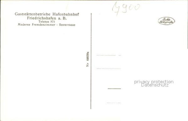 Friedrichshafen Bodensee Hafenbahnhof Gaststaettenbetriebe – Bild 2