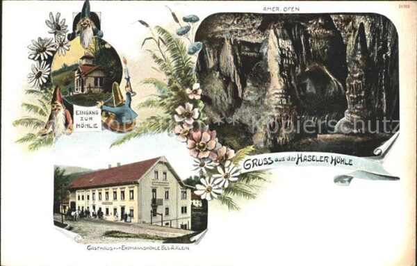 Hasel Baden Hasler Hoehle BW Eingang zur Hoehle Amer. Ofen Gasthaus
