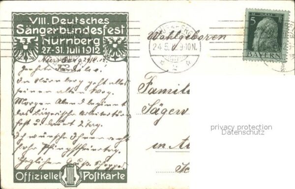 Nuernberg 8. Deutsches Saengerbundes Fest – Bild 2