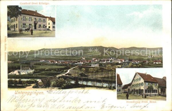 Untereggingen Gasthof Drei Koenige Handlung Frid. Benz
