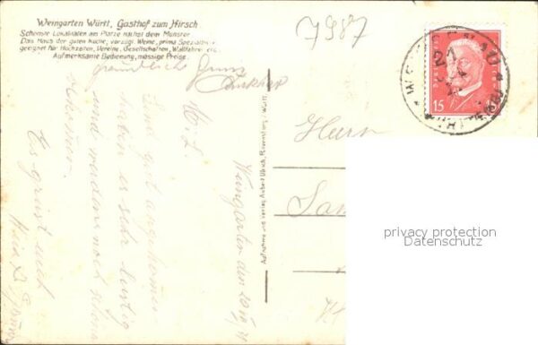 Weingarten Wuerttemberg Gasthof zun Hirsch – Bild 2