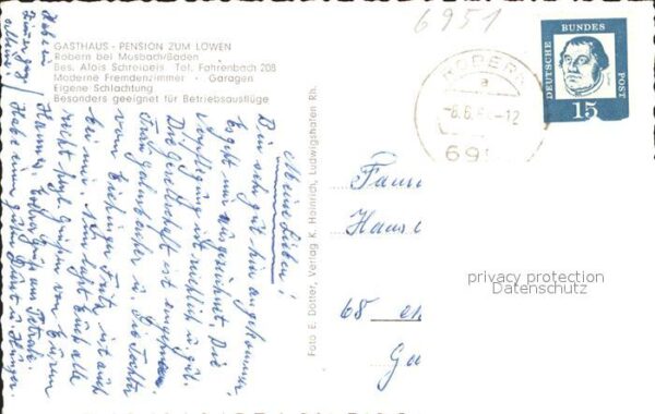 Robern Gasthaus zum Loewen Grosser Kleiner Speisesaal Bar – Bild 2
