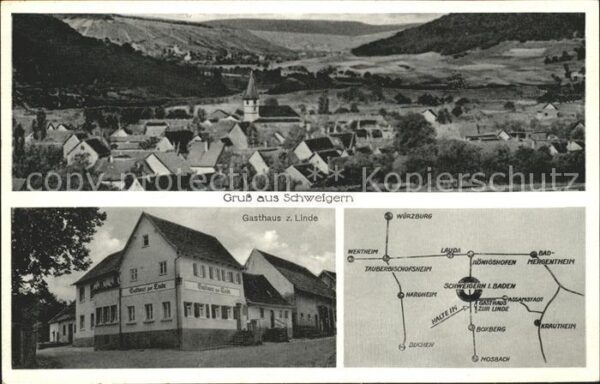 Schweigern Gasthaus z. Linde Karte