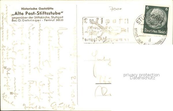 Stuttgart Historische Gaststaette Alte Post Stiftsstube – Bild 2