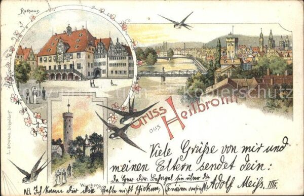 Heilbronn Neckar Rathaus Wartberg