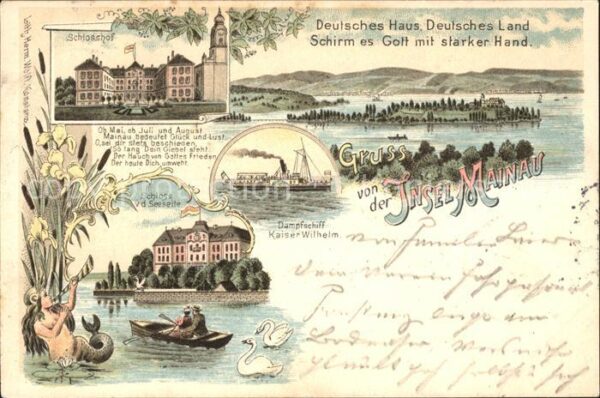 Insel Mainau Dampfschiff Kaiser Wilhelm Schlosshof