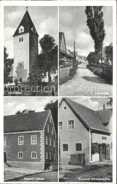 Grossmuss Dorfkirche Dorfstrasse Gastwirtsch. Schalk