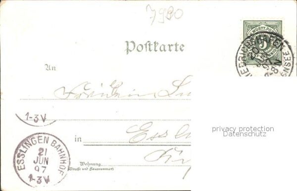 Friedrichshafen Bodensee Bad Schachen Schloss Monstfoert. Bahnhof – Bild 2