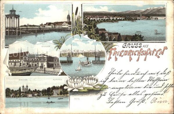Friedrichshafen Bodensee Bahnhof Hafenenfahrt Schloss Kurhaus