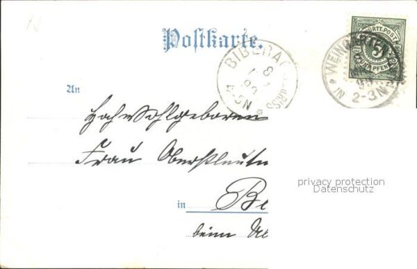 Weingarten Wuerttemberg Kuenstlerkarte K. Fuchs – Bild 2